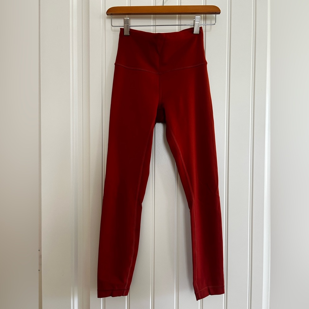 Lululemon Wunder Train High Rise Tight - size 4 Aztec brick